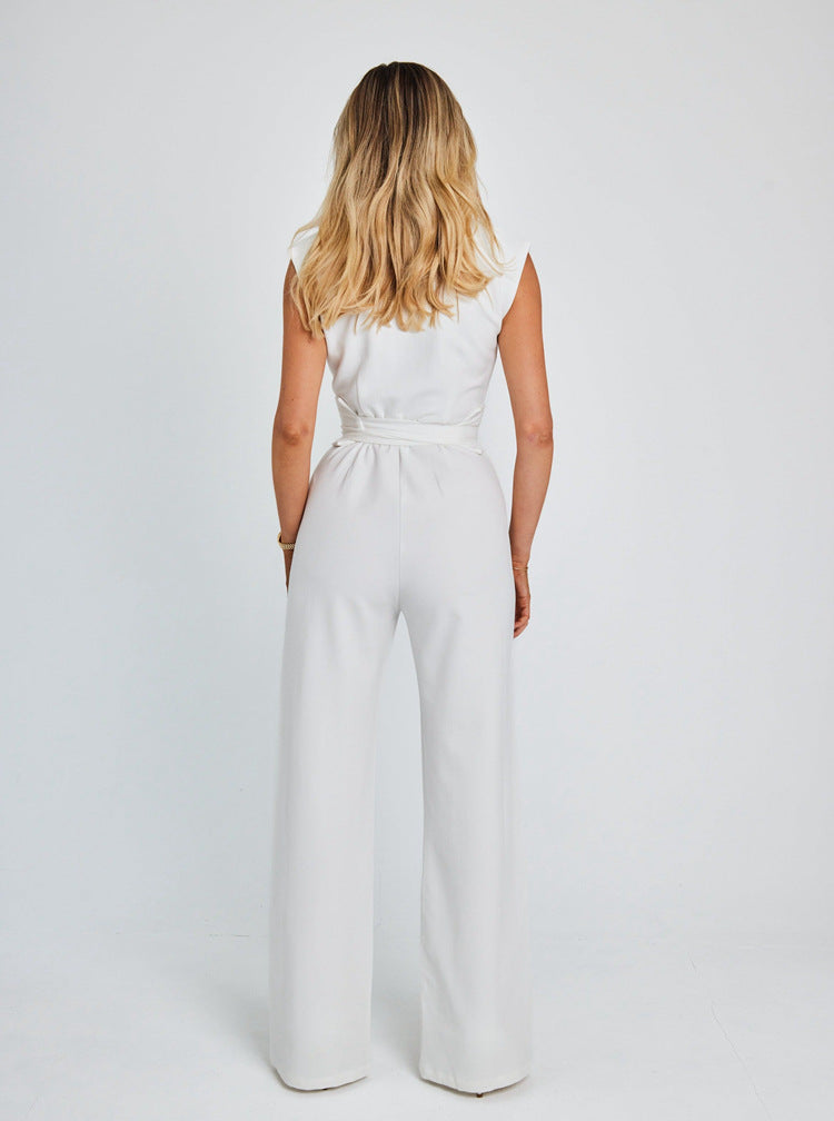 Nena | MOUWLOZE JUMPSUIT MET WIJDE PIJPEN