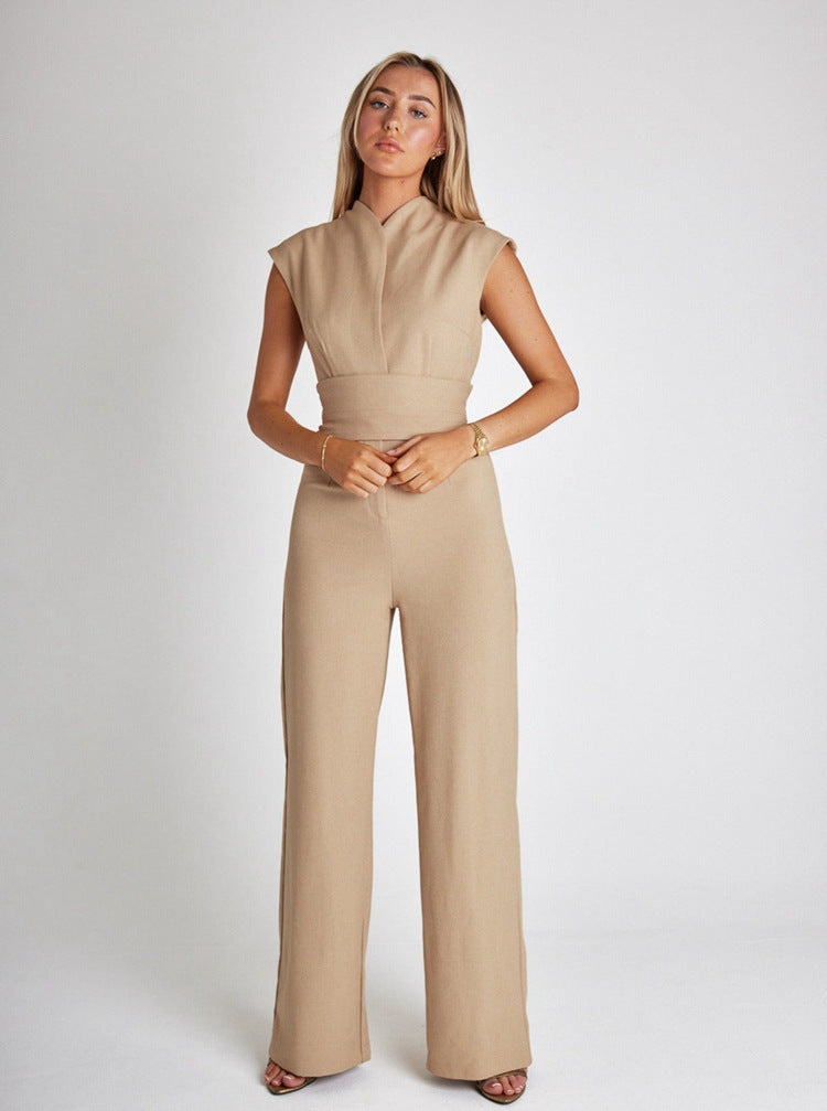 Nena | MOUWLOZE JUMPSUIT MET WIJDE PIJPEN