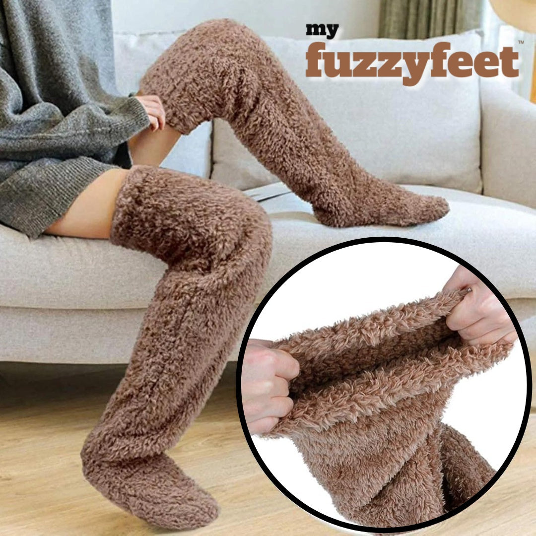 FuzzyFeet™ Original - Ultiem Comfort Over-De-Knie Sokken/Kousen